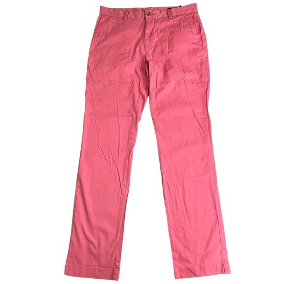 Vineyard Vines‎ Mens Salmon Pink Cotton Straight Leg Breaker Pant 32 X 33 - Picture 2 of 9